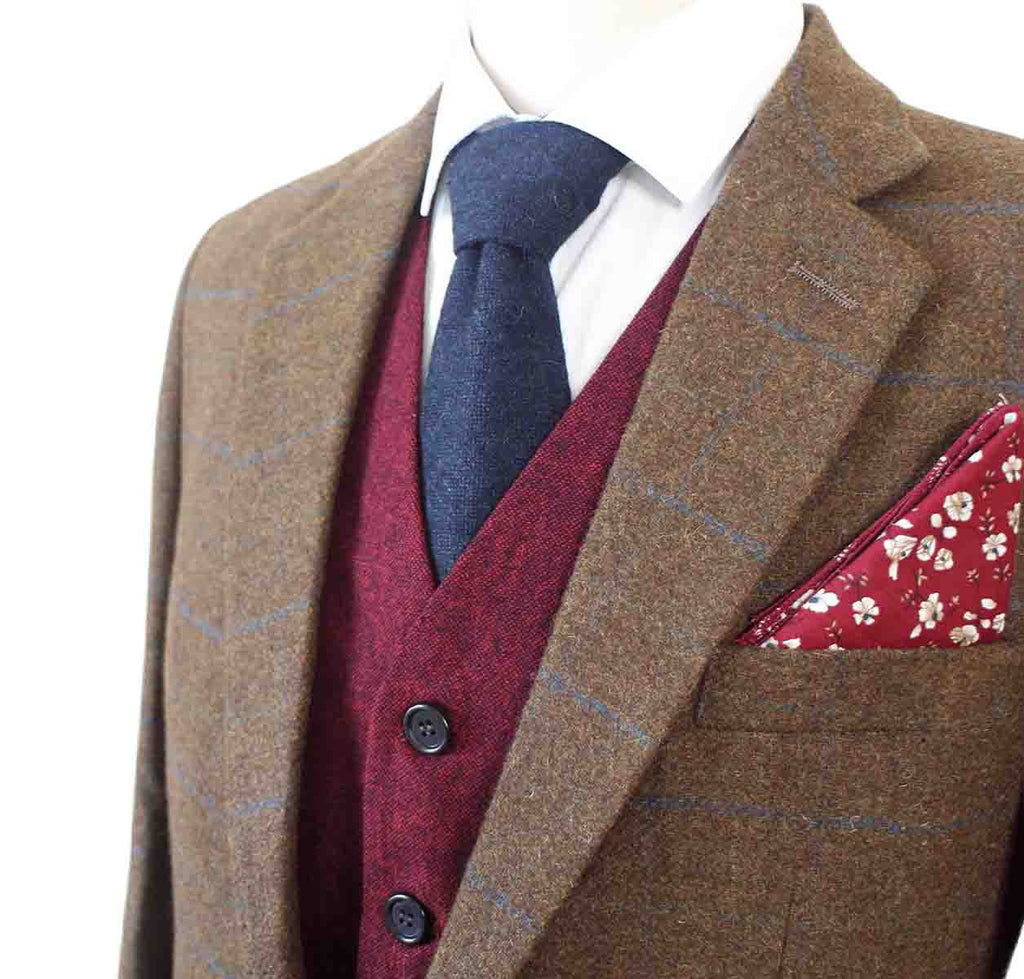 TRAJE DE TWEED DE 3 PIEZAS MIX & MATCH MARRÓN TATTERSALL
