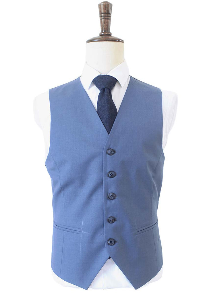 TRAJE DE 3 PIEZAS DE PEINADO GRIS AZUL