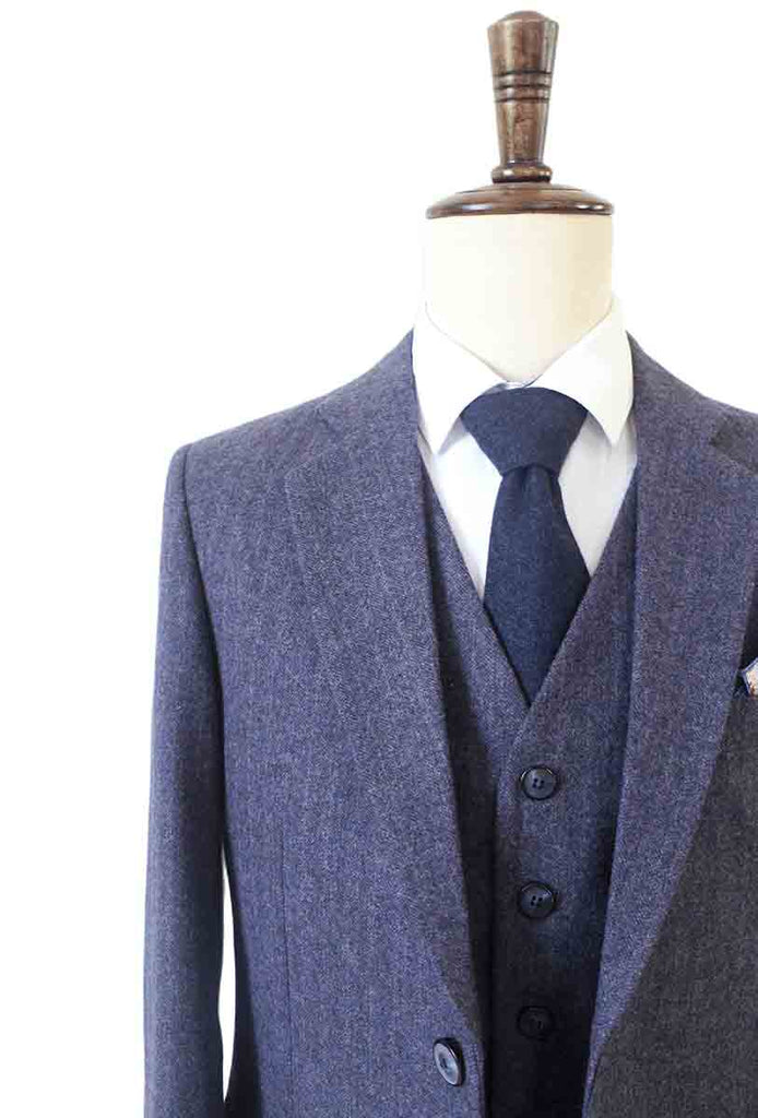 TRAJE DE TWEED DE 3 PIEZAS MORADO CLARO