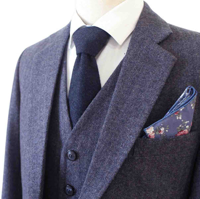 TRAJE DE TWEED DE 3 PIEZAS MORADO CLARO