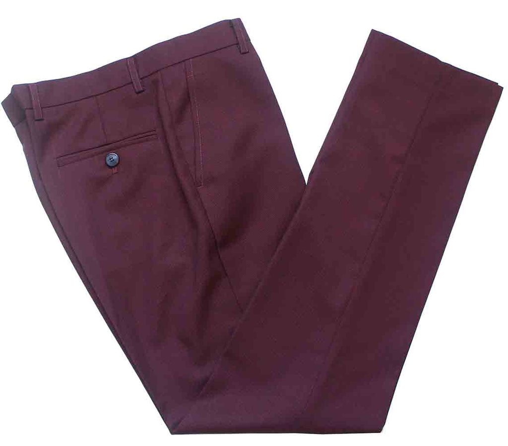 TRAJE DE 3 PIEZAS DE ESTAMPADO OJO DE PERDIZ ROJO VINO