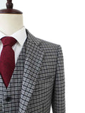 BDtailormade GREY HOUNDSTOOTH TWEED 3 PIECE - BDtailormade TWEED SUITStweedmaker hockerty menstweedsuit