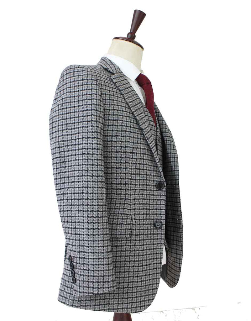 BDtailormade GREY HOUNDSTOOTH TWEED 3 PIECE - BDtailormade TWEED SUITStweedmaker hockerty menstweedsuit