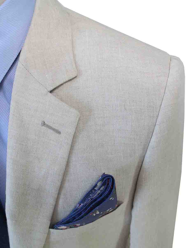 BEIGE 3 PIECE LINEN SUIT - BDtailormade