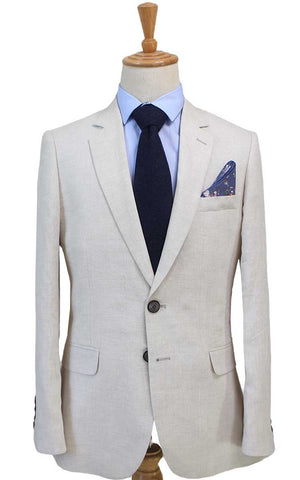 BEIGE 3 PIECE LINEN SUIT - BDtailormade