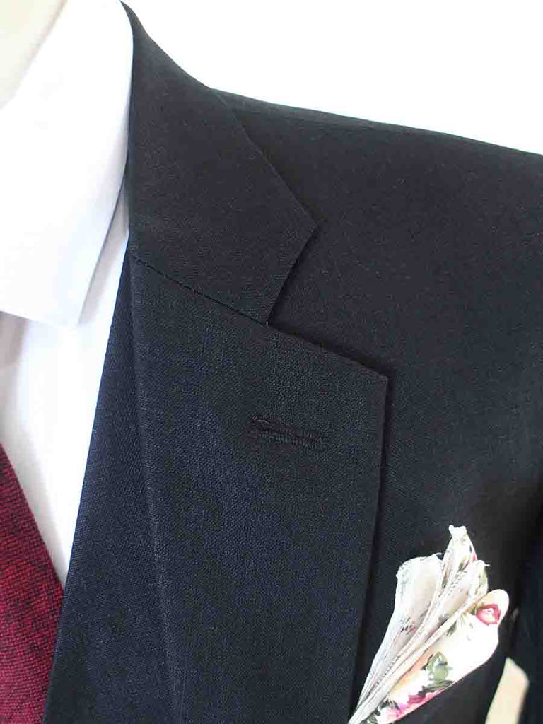 BLACK 3 PIECE LINEN SUIT - BDtailormade