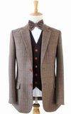 BDtailormade BROWN HERRINGBONE MIX & MATCH TWEED 3 PIECE SUIT - BDtailormade TWEED SUITStweedmaker hockerty menstweedsuit