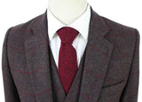 BDtailormade BROWN GREEN PLAID TWEED 3 PIECE SUIT - BDtailormade TWEED SUITStweedmaker hockerty menstweedsuit