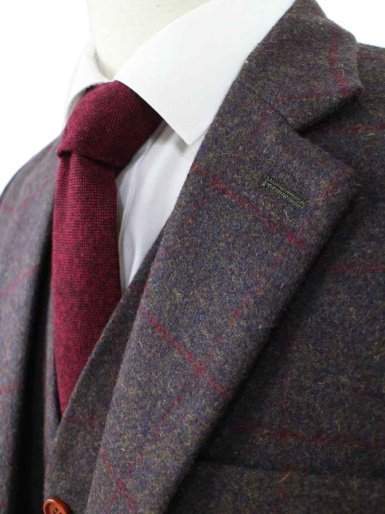 BDtailormade BROWN GREEN PLAID TWEED 3 PIECE SUIT - BDtailormade TWEED SUITStweedmaker hockerty menstweedsuit