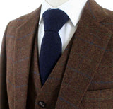 BDtailormade BROWN TATTERSALL TWEED 3 PIECE SUIT - BDtailormade TWEED SUITStweedmaker hockerty menstweedsuit