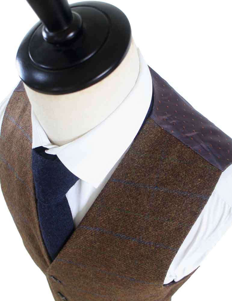 BDtailormade BROWN TATTERSALL TWEED 3 PIECE SUIT - BDtailormade TWEED SUITStweedmaker hockerty menstweedsuit