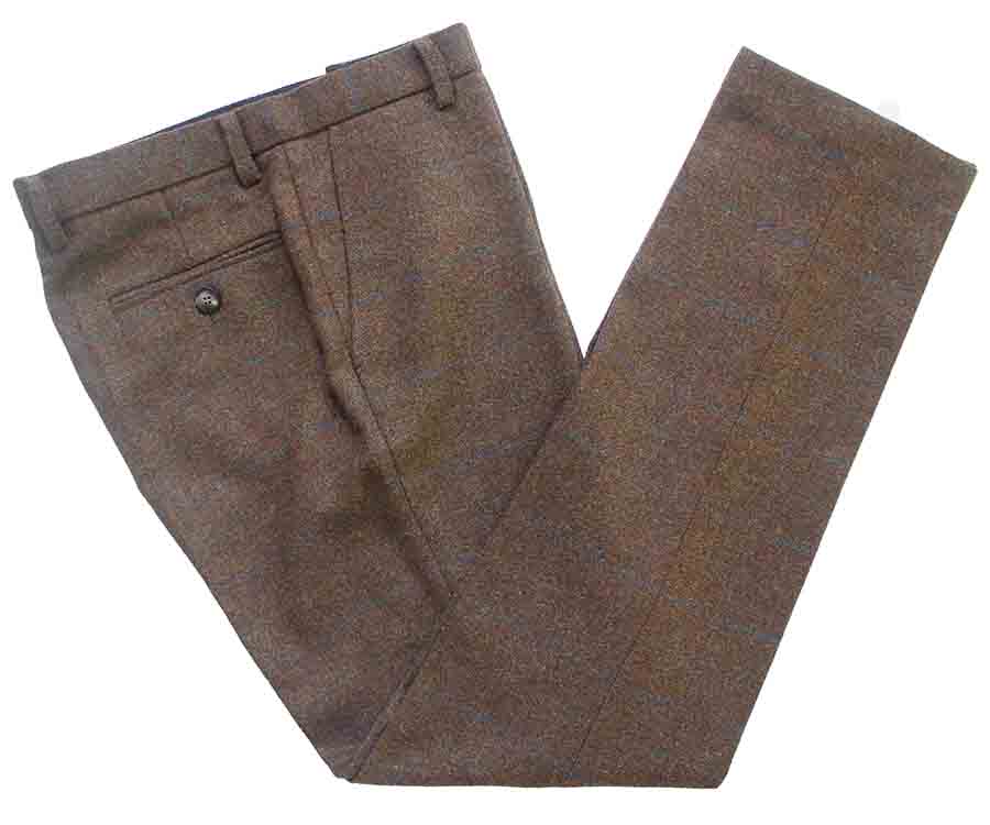 BDtailormade BROWN TATTERSALL TWEED 3 PIECE SUIT - BDtailormade TWEED SUITStweedmaker hockerty menstweedsuit