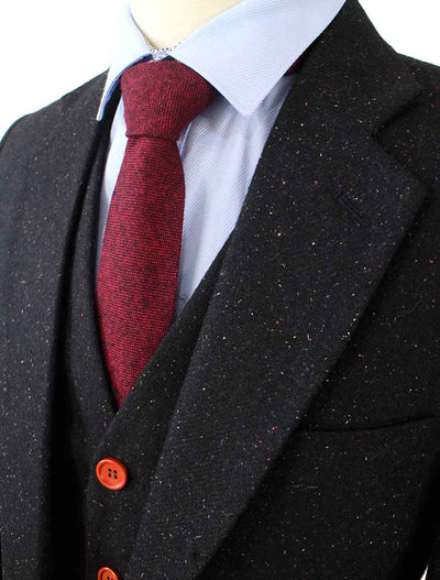 BDtailormade CHARCOAL SPECKLED DONEGAL TWEED 3 PIECE SUIT - BDtailormade TWEED SUITStweedmaker hockerty menstweedsuit