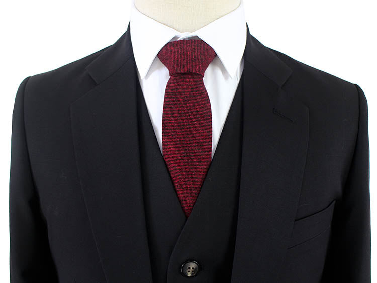 BDtailormade CLASSIC BLACK WORSTED 3 PIECE SUIT - BDtailormade Worsted Suittweedmaker hockerty menstweedsuit