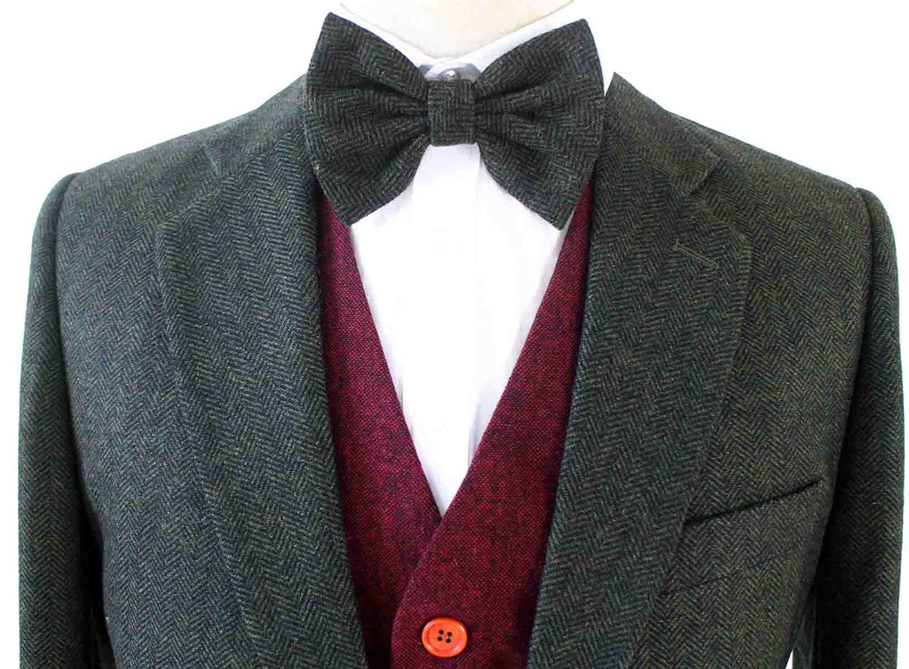 BDtailormade GREEN HERRINGBONE MIX & MATCH TWEED 3 PIECE SUIT - BDtailormade TWEED SUITStweedmaker hockerty menstweedsuit