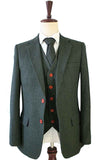 BDtailormade GREEN HERRINGBONE TWEED 3 PIECE SUIT - BDtailormade TWEED SUITStweedmaker hockerty menstweedsuit