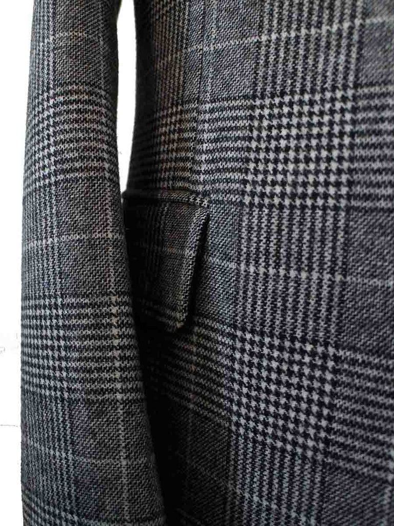 BDtailormade LIGHT GREY HOUNDSTOOTH PLAID TWEED 3 PIECE SUIT - BDtailormade TWEED SUITStweedmaker hockerty menstweedsuit