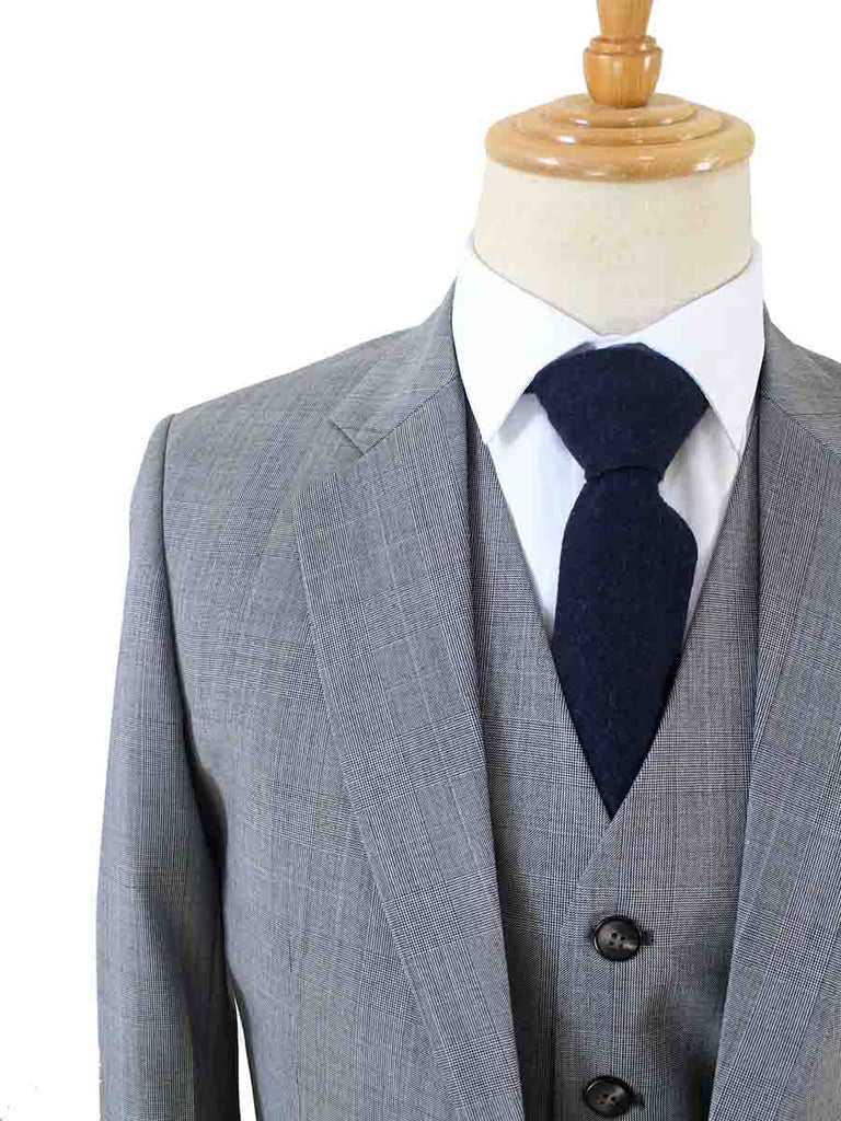 BDtailormade LIGHT GREY PRINCE OF WALES CHECK SUIT - BDtailormade Worsted Suittweedmaker hockerty menstweedsuit