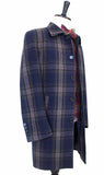 BDtailormade OVERCOATS MIDNIGHT BLUE PLAID TWEED - BDtailormade TWEED SUITStweedmaker hockerty menstweedsuit