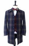 BDtailormade OVERCOATS MIDNIGHT BLUE PLAID TWEED - BDtailormade TWEED SUITStweedmaker hockerty menstweedsuit