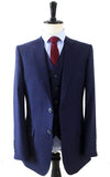 BDtailormade NAVY WINDOWPANE WORSTED 3 PIECE SUIT - BDtailormade Worsted Suittweedmaker hockerty menstweedsuit