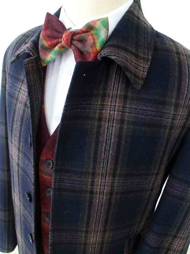 BDtailormade OVERCOATS MIDNIGHT BLUE PLAID TWEED - BDtailormade TWEED SUITStweedmaker hockerty menstweedsuit