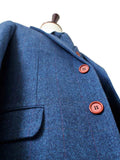 BDtailormade BLUE HERRINGBONE TWEED 2 PIECE SUIT - BDtailormade TWEED SUITStweedmaker hockerty menstweedsuit