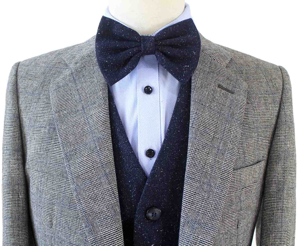 BDtailormade RETRO GREY PLAID MIX & MATCH TWEED 3 PIECE SUIT - BDtailormade TWEED SUITStweedmaker hockerty menstweedsuit
