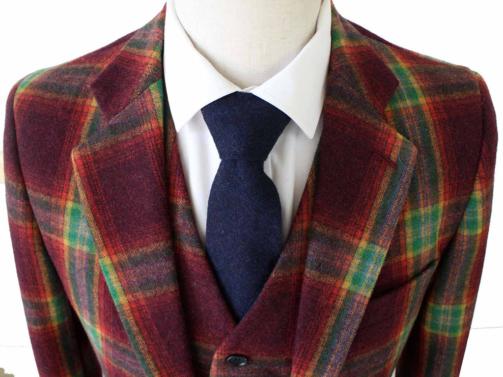 BDtailormade RAINBOW RED PLAID TWEED JACKET - BDtailormade TWEED JACKETStweedmaker hockerty menstweedsuit