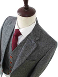 BDtailormade CLASSIC GREY BARLEYCORN TWEED 3 PIECE SUIT - BDtailormade TWEED SUITStweedmaker hockerty menstweedsuit