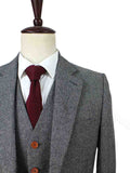 BDtailormade CLASSIC GREY HERRINGBONE TWEED 3 PIECE SUIT - BDtailormade TWEED SUITStweedmaker hockerty menstweedsuit