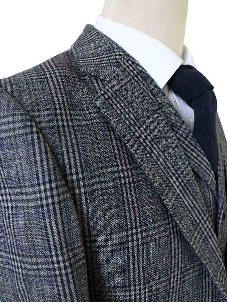 BDtailormade RETRO GREY BLUE PLAID TWEED 3 PIECE SUIT - BDtailormade TWEED SUITStweedmaker hockerty menstweedsuit