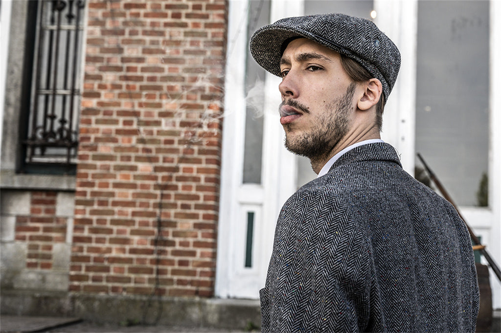 BDtailormade GRAY HERRINGBONE SPECKLE TWEED 3 PIECE SUIT - BDtailormade TWEED SUITStweedmaker hockerty menstweedsuit