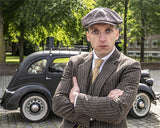 BROWN PINSTRIPE TWEED 3 PIECE SUIT - BDtailormade