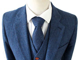 BDtailormade BLUE HERRINGBONE TWEED 2 PIECE SUIT - BDtailormade TWEED SUITStweedmaker hockerty menstweedsuit