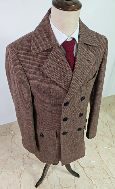 ABRIGO DE TWEED SARGA GRIS
