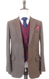 TRAJE DE TWEED DE 3 PIEZAS MIX &amp; MATCH MARRÓN TATTERSALL