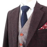 TWEED DE MAÍZ DE CEBADA MARRÓN OSCURO MEZCLA Y COMBINA 3 PIEZAS