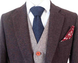 TWEED DE MAÍZ DE CEBADA MARRÓN OSCURO MEZCLA Y COMBINA 3 PIEZAS