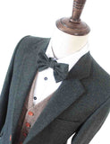TRAJE DE 3 PIEZAS DE TWEED MIX &amp; MATCH CON ESPIGA VERDE