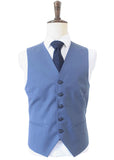 TRAJE DE 3 PIEZAS DE PEINADO GRIS AZUL 