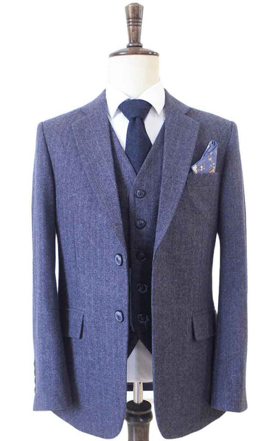 TRAJE DE TWEED DE 3 PIEZAS MORADO CLARO