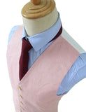 TRAJE DE 3 PIEZAS DE LINO ROSA