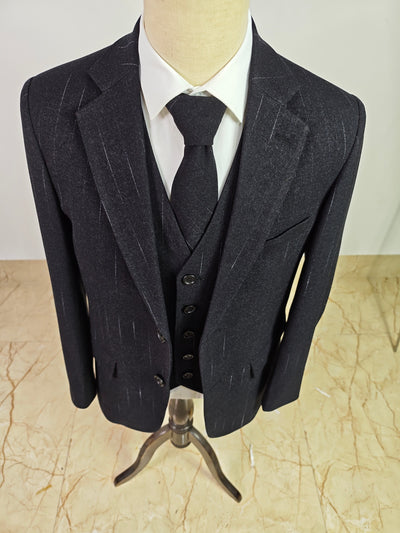 TRAJE DE 3 PIEZAS DE TWEED DE SARGA MARRÓN