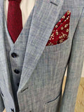 TRAJE DE 3 PIEZAS DE TWEED A CUADROS ROJOS ARCOÍRIS MIX &amp; MATCH