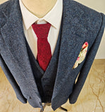 TRAJE DE 3 PIEZAS DE TWEED A CUADROS ROJOS ARCOÍRIS MIX &amp; MATCH