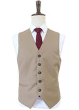 TRAJE DE 3 PIEZAS DE PEINADO CAQUI 