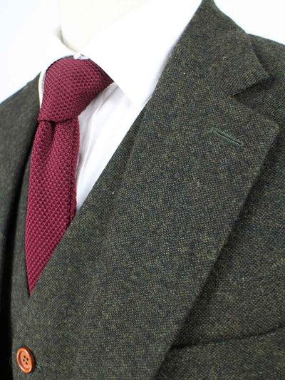 BDtailormade CLASSIC GREEN BARLEYCORN TWEED 2 PIECE SUIT - BDtailormade TWEED SUITStweedmaker hockerty menstweedsuit