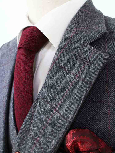BDtailormade GREY HERRINGBONE TWEED 2 PIECE SUIT - BDtailormade TWEED SUITStweedmaker hockerty menstweedsuit