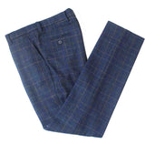 TRAJE DE TWEED DE TRES PIEZAS CON CUADROS DE VENTANA AZUL BEIGE